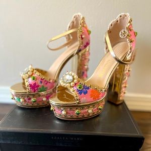 AZALEA WANG Cici- Pink Jeweled Platform
